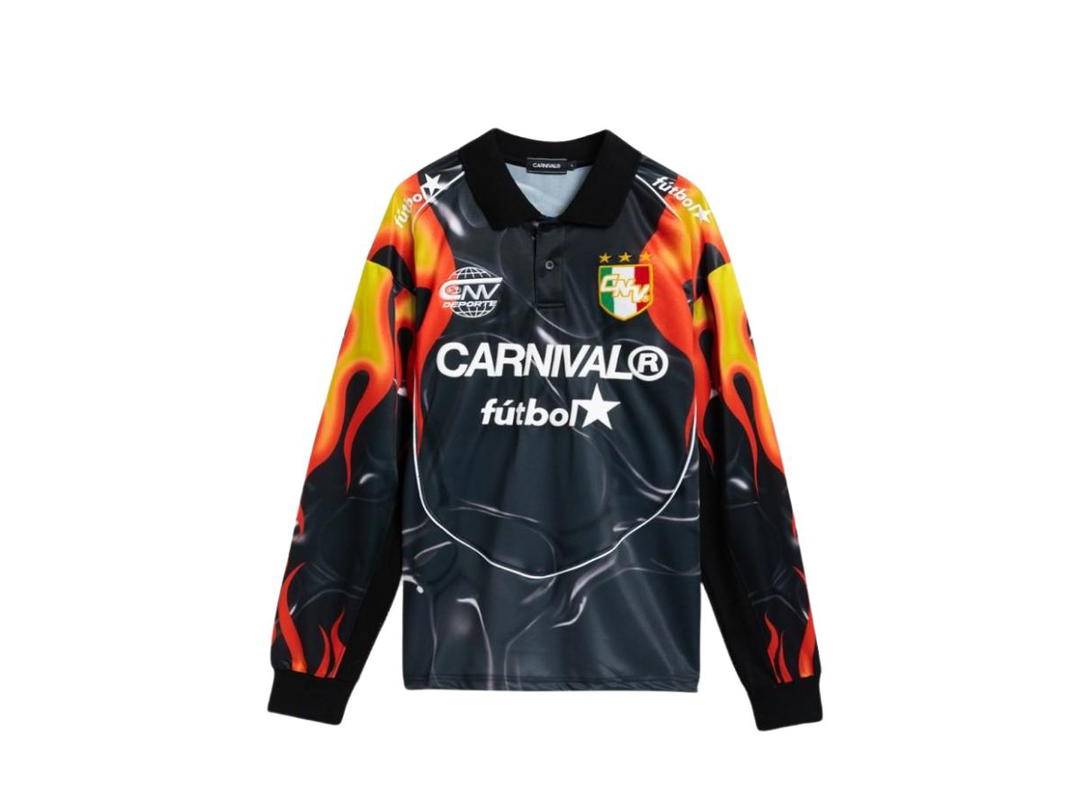 Carnival Carnival Liquid Metal LS Football Jersey Black (SS24)