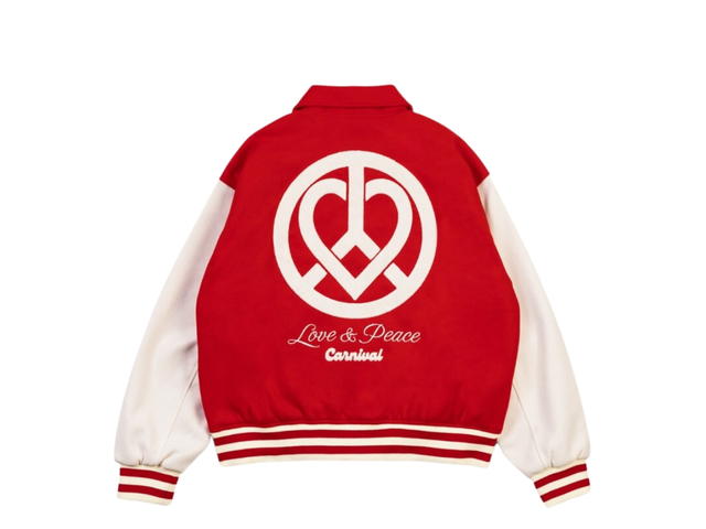 Carnival Carnival Love And Peace Varsity Jacket Red - view 2