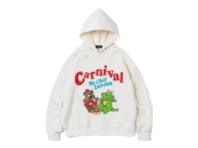 Carnival Carnival X Bar B Q Plaza Gon Let's Chill Hoodie White - view 1