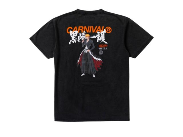 Carnival Carnival X Bleach Ichigo Washed T-Shirt Black - view 2