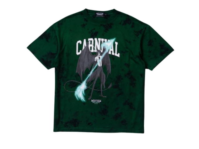 Carnival Carnival X Bleach Ulquiorra Murcielago Oversized Tie-Dye T-Shirt Forest - view 1