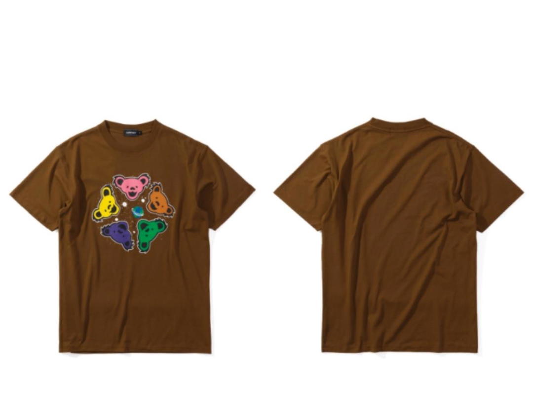 Carnival Carnival X Grateful Dead Miracle Me Bear Heads T-Shirt Brown