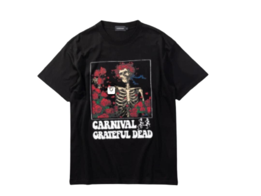 Carnival Carnival X Grateful Dead Miracle Me Rose Garden T-Shirt Black