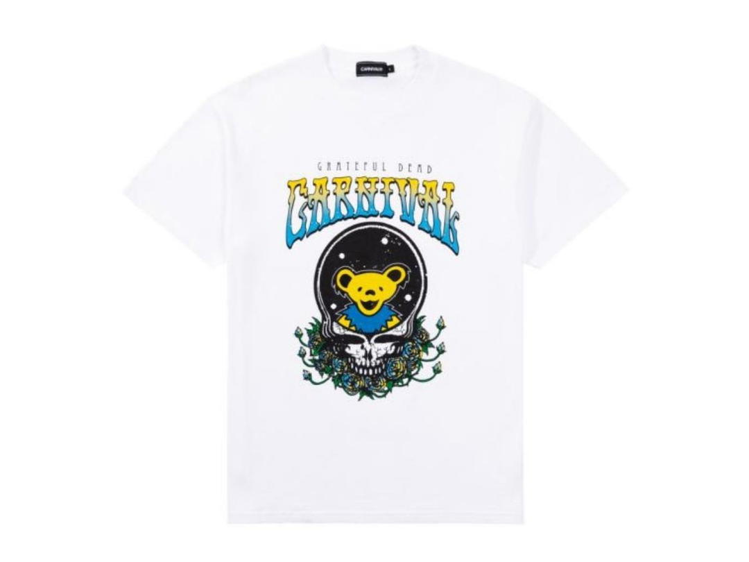 Carnival Carnival X Grateful Dead Rose & Bears T-Shirt White