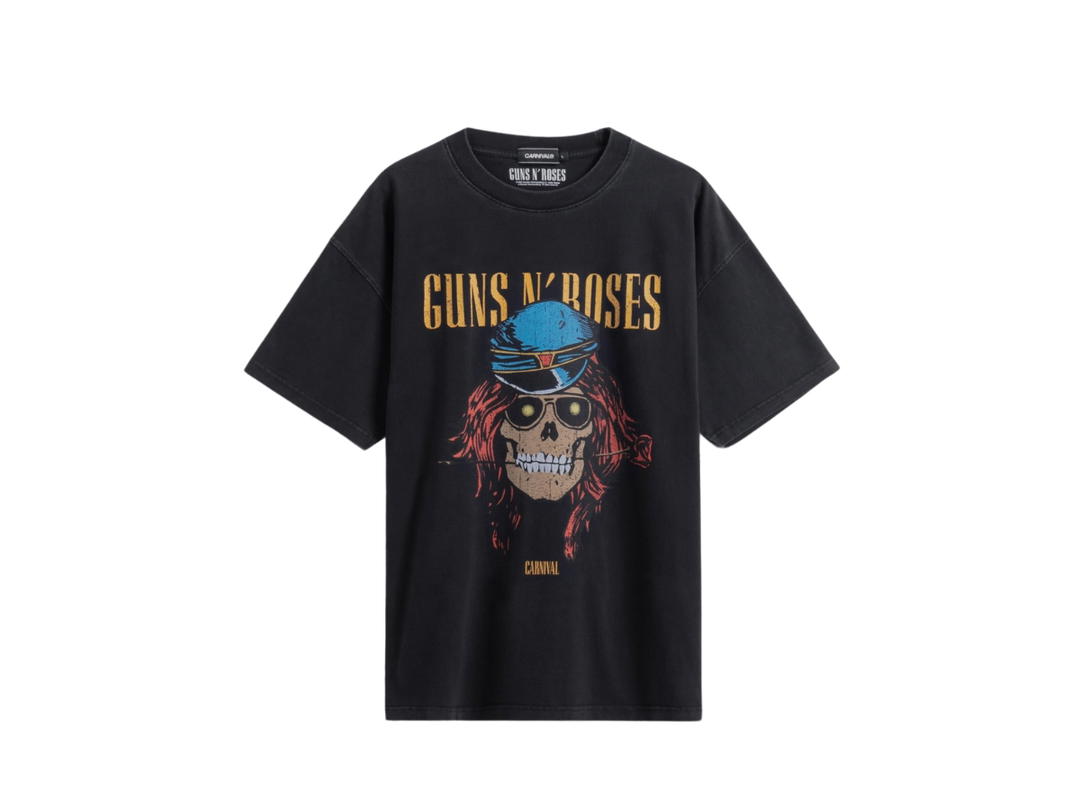 Carnival Carnival X Guns N Roses Axl Ovs Washed T-Shirt Black