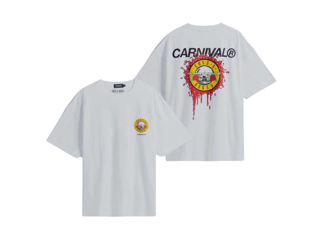 Carnival Carnival X Guns N Roses Bullet Ovs T-Shirt White