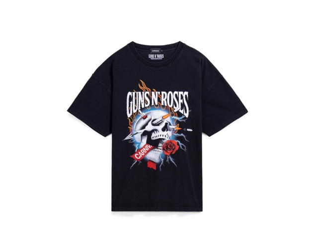 Carnival Carnival x Guns N Roses Bullet Skull Ovs Washedt T-Shirt Black - view 1