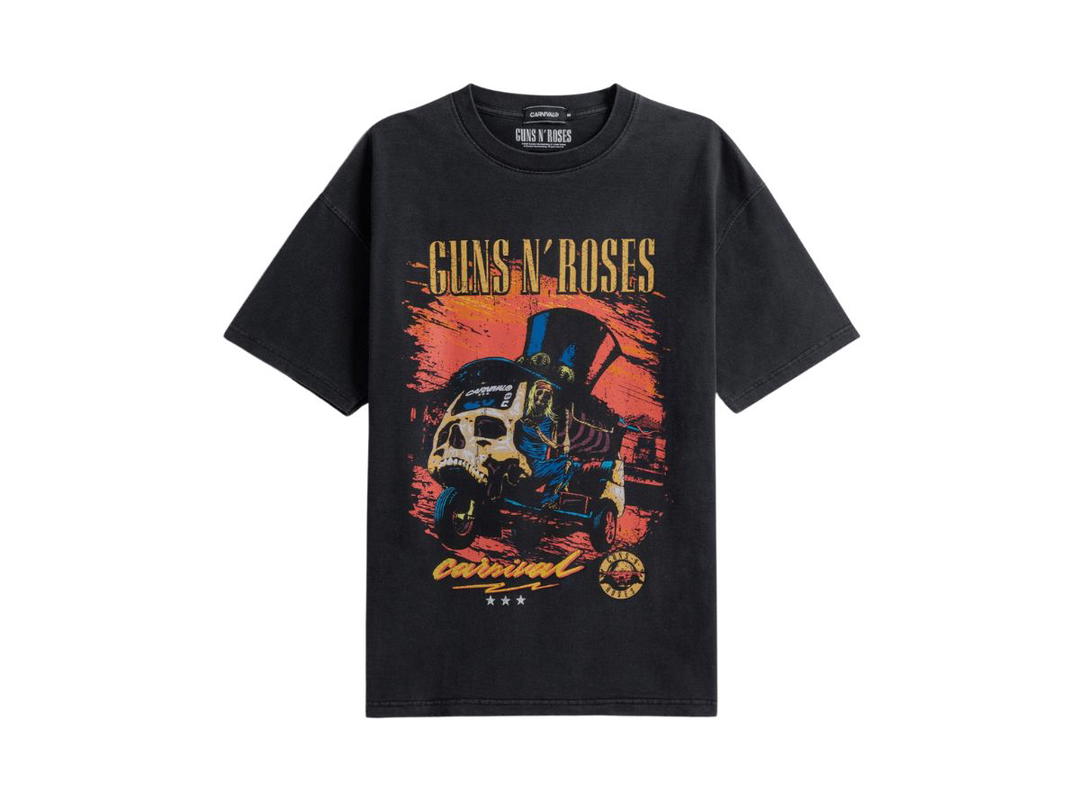 Carnival Carnival X Guns N Roses Carnival Edition Ovs Washed T-Shirt Black
