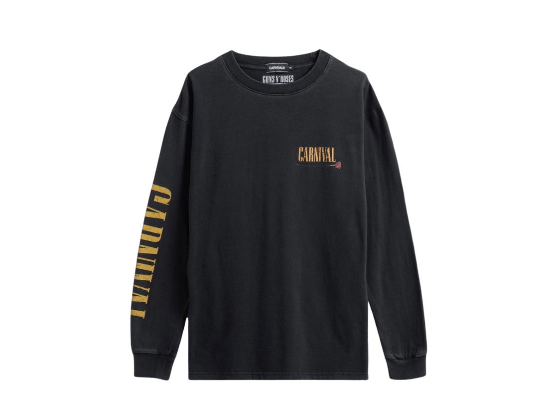Carnival Carnival X Guns N Roses Cross Washed LS T-Shirt Black