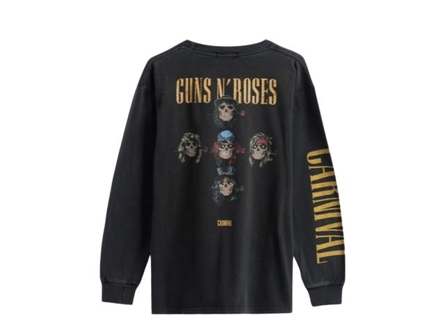Carnival Carnival X Guns N Roses Cross Washed LS T-Shirt Black - view 2