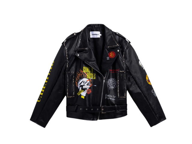 Carnival Carnival x Guns N Roses Destruction Leather Jacket Black - view 1