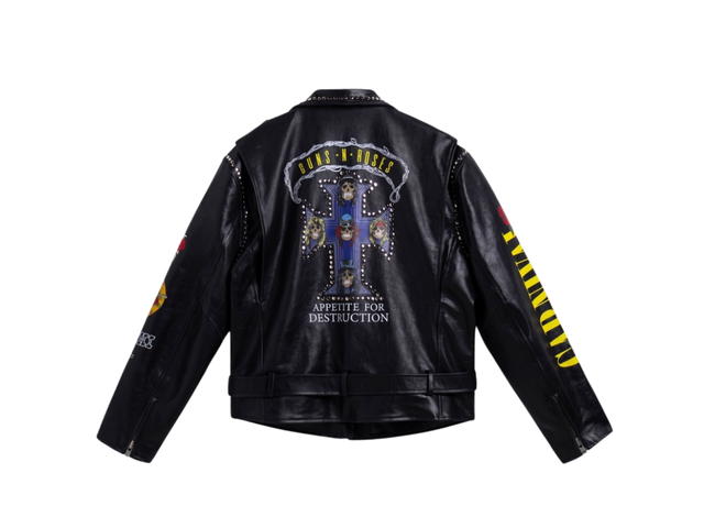 Carnival Carnival x Guns N Roses Destruction Leather Jacket Black - view 2