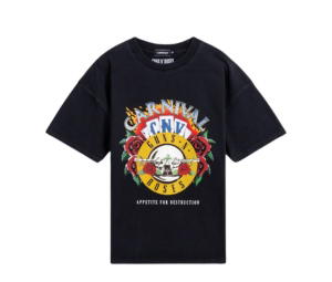 Buy Carnival x Guns N Roses Destruction Ovs Washed T-Shirt Black at Sasom – Authentic and Ready to Ship