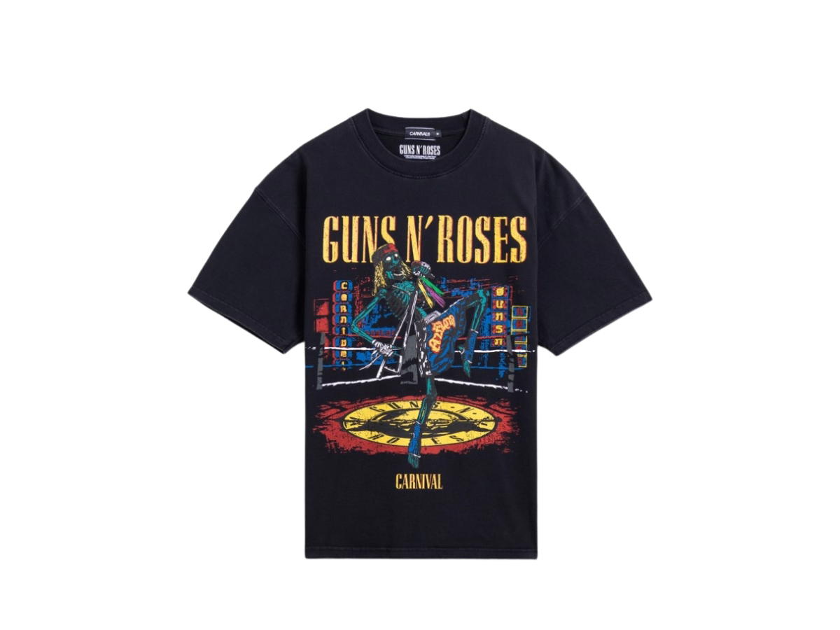 Carnival Carnival x Guns N Roses Muay Thai Ovs Washed T-Shirt Black