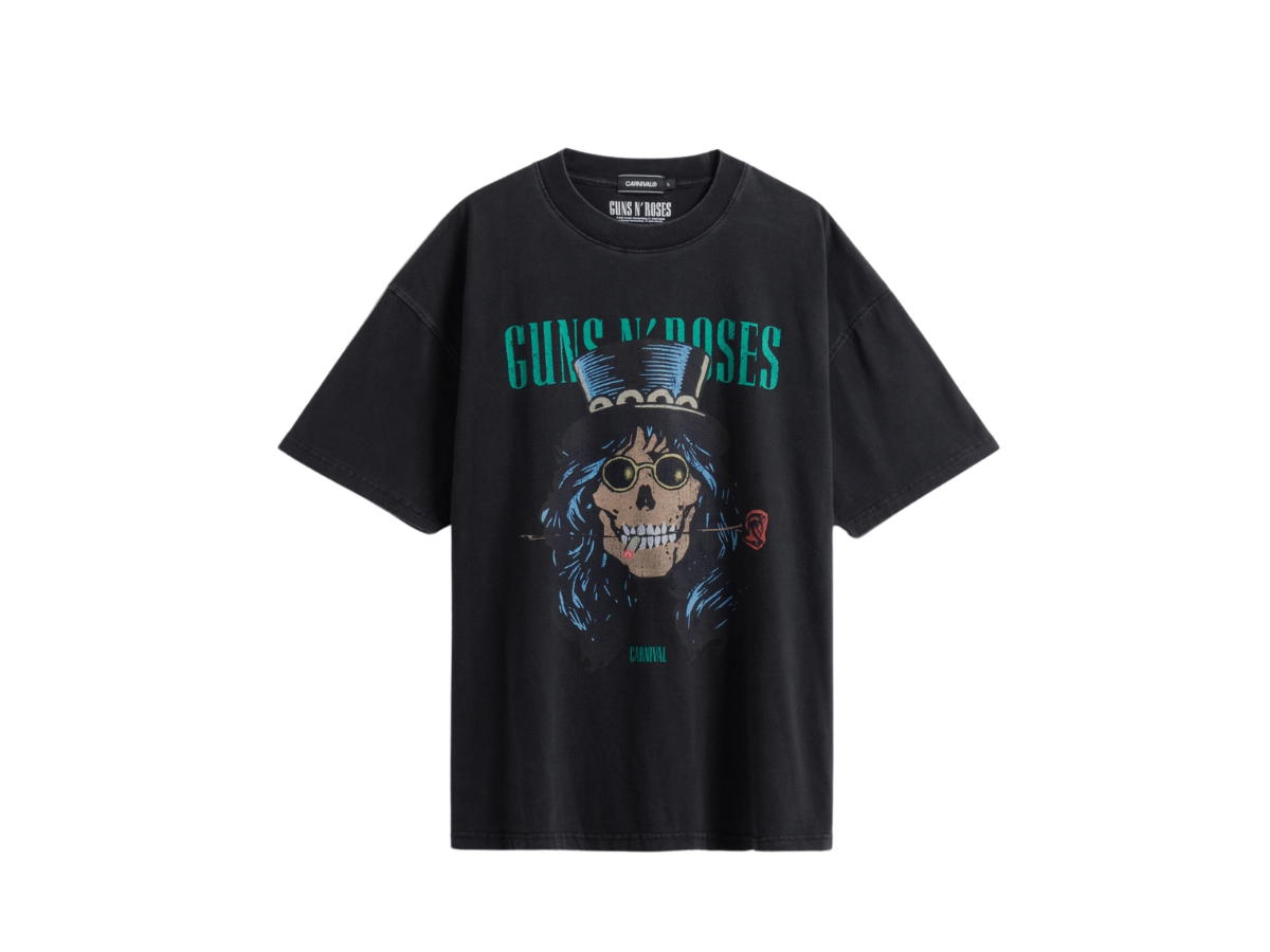 Carnival Carnival X Guns N Roses Slash Ovs Washed T-Shirt Black