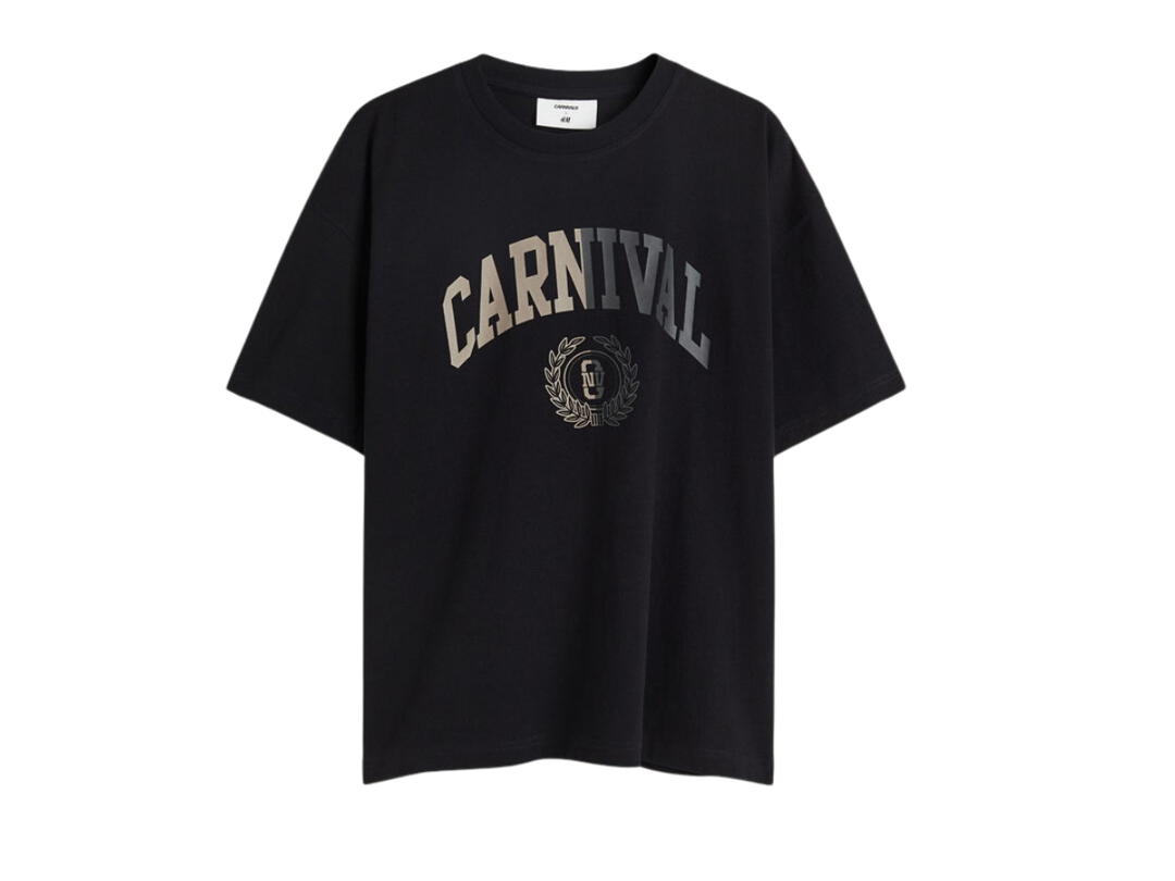 Carnival Carnival x H&M Oversized Fit Printed T-Shirt Black Carnival