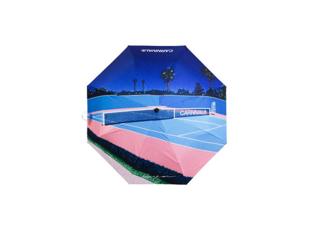 Carnival Carnival x Hiroshi Nagai Carnival Tennis Court Umbrella Multi - view 2