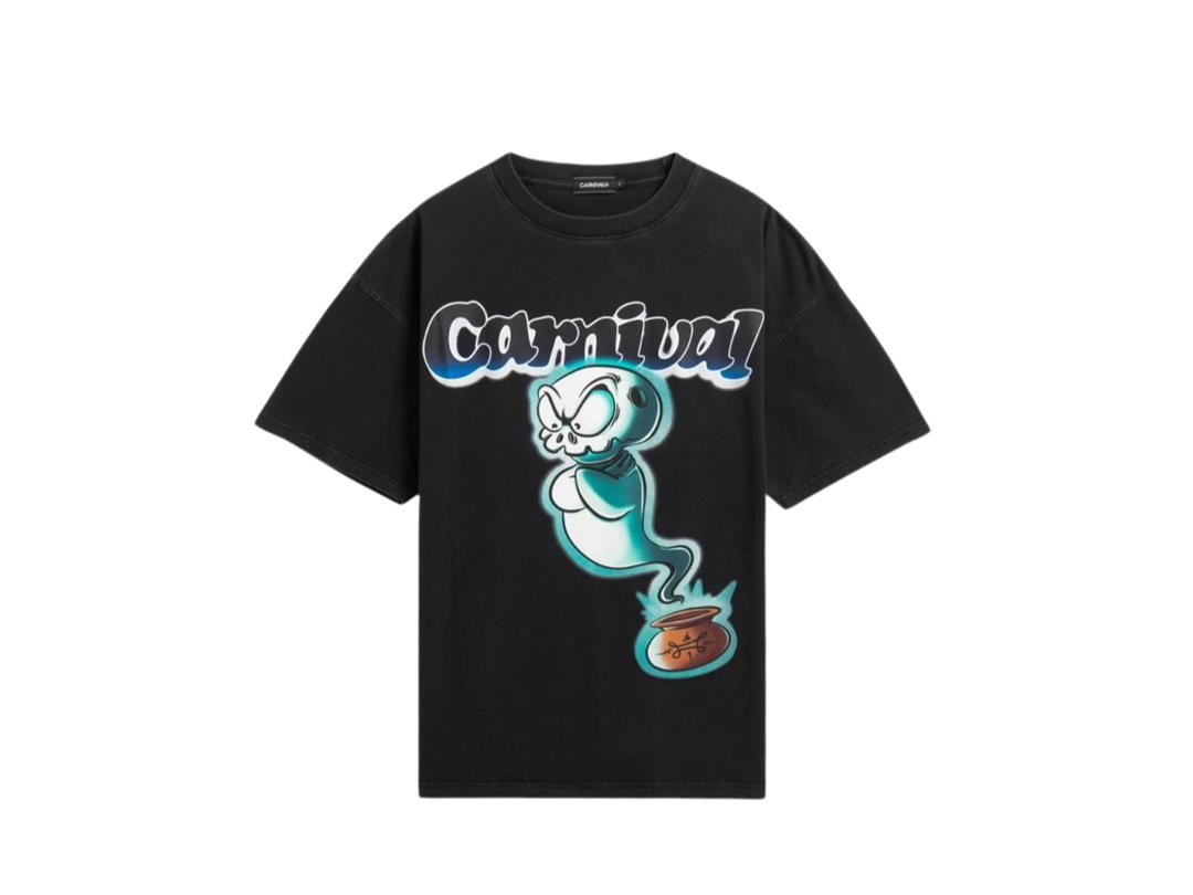 Carnival Carnival x Kaihuaror Haunted OVS Washed T-Shirt Black