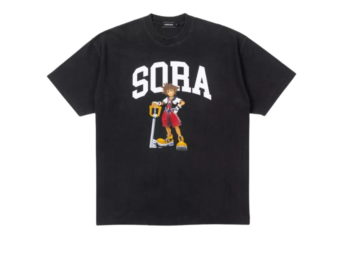 Carnival Carnival x Kingdom Hearts & Friends Sora Washed Oversized T-Shirt Black