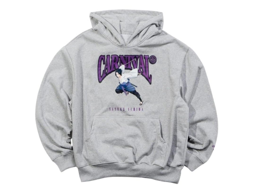 Carnival Carnival X Naruto Shippuden Sasuke Hoodie Grey