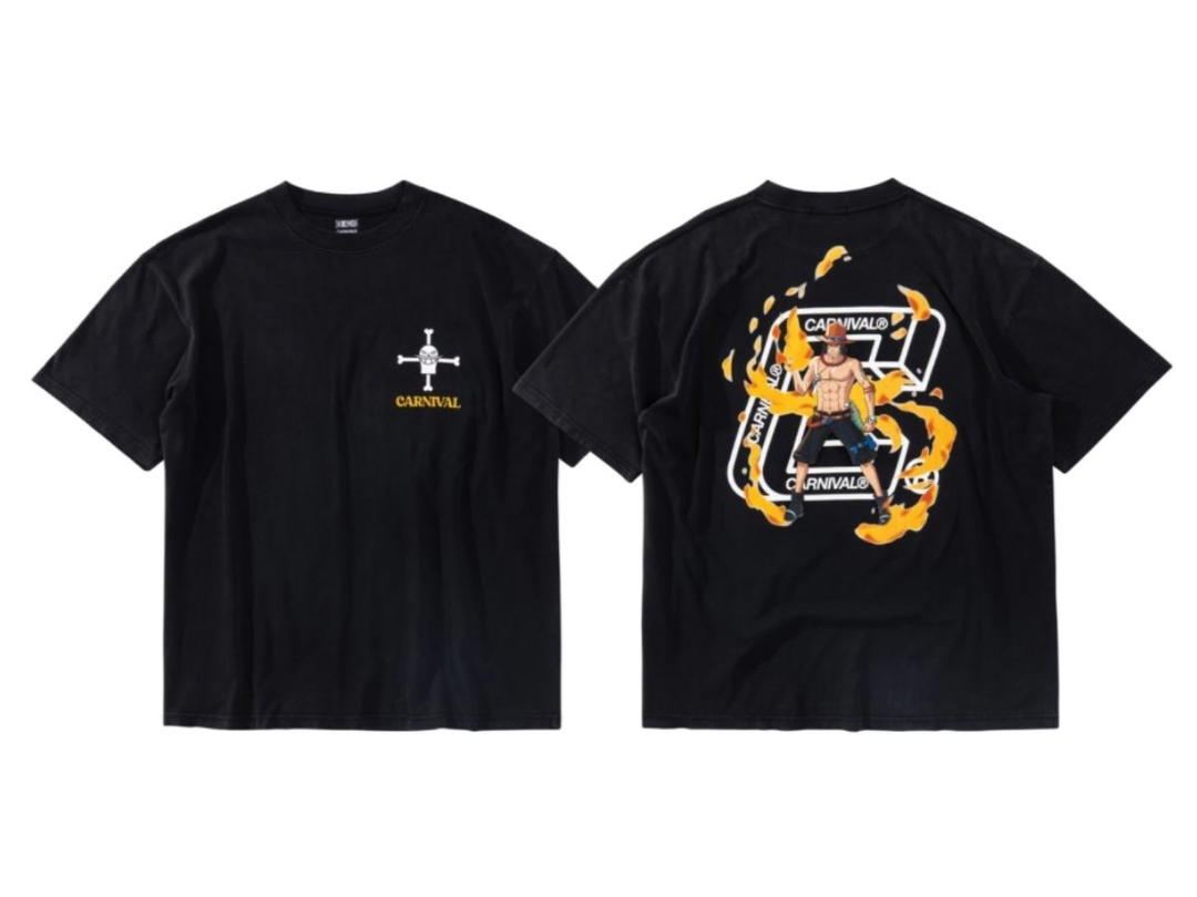 Carnival Carnival X One Piece Ace C T-Shirt Black (Drop 2)