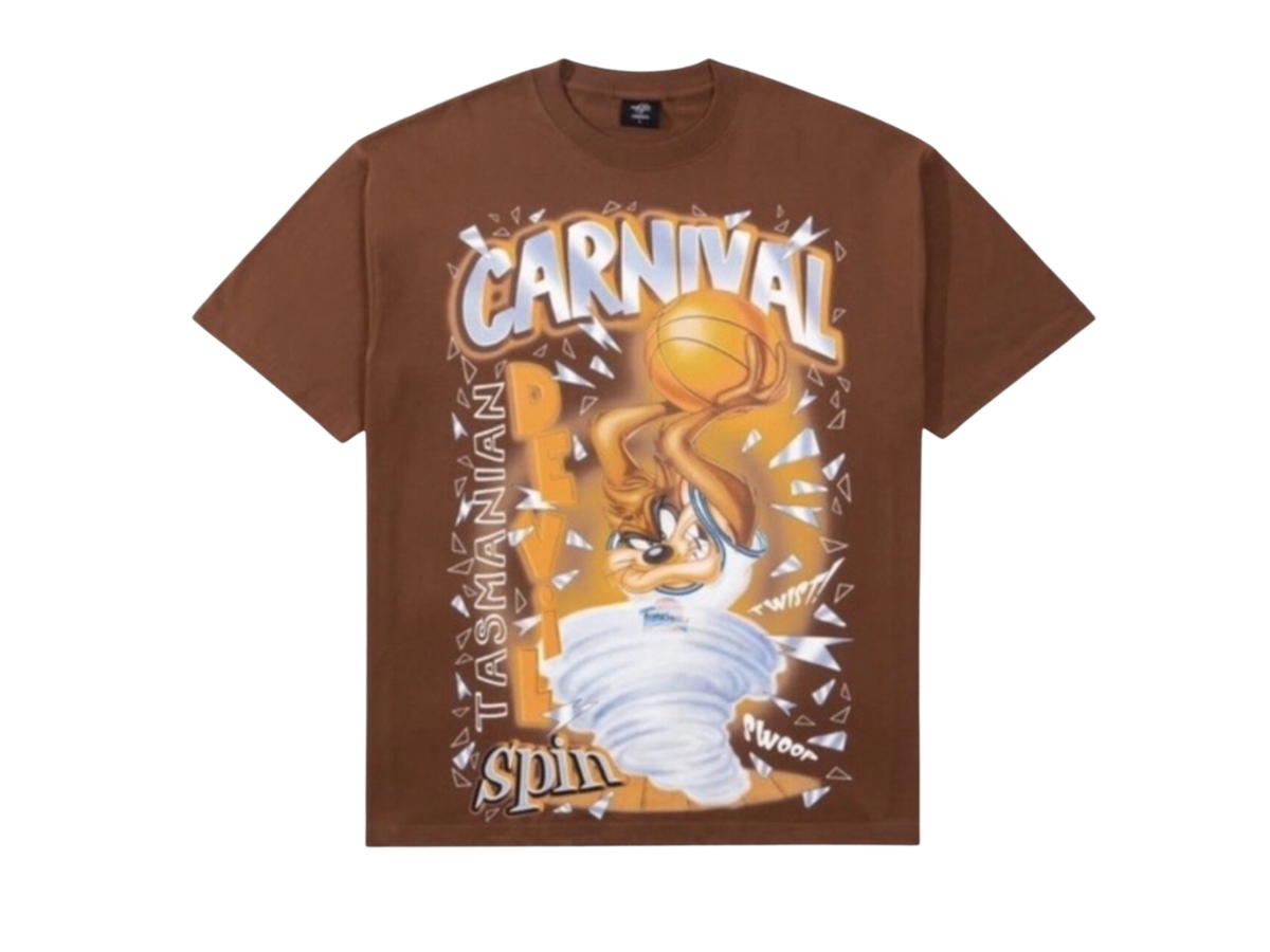 Carnival Carnival x Space Jam Tasmanian Devil Spin Oversized T-Shirt Brown