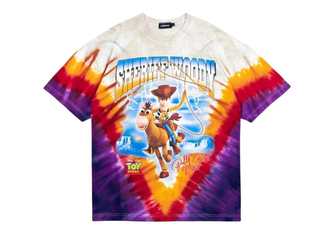 Carnival Carnival x Toy Story Woody Pull My String Tiedye Ovs T-Shirt