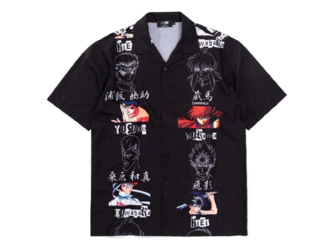 Carnival Carnival X Yuyu Hakusho Team Yusuke Hawaii Shirt Black (Drop 1)