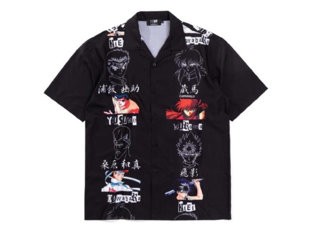 Carnival Carnival X Yuyu Hakusho Team Yusuke Hawaii Shirt Black (Drop 1) - view 1