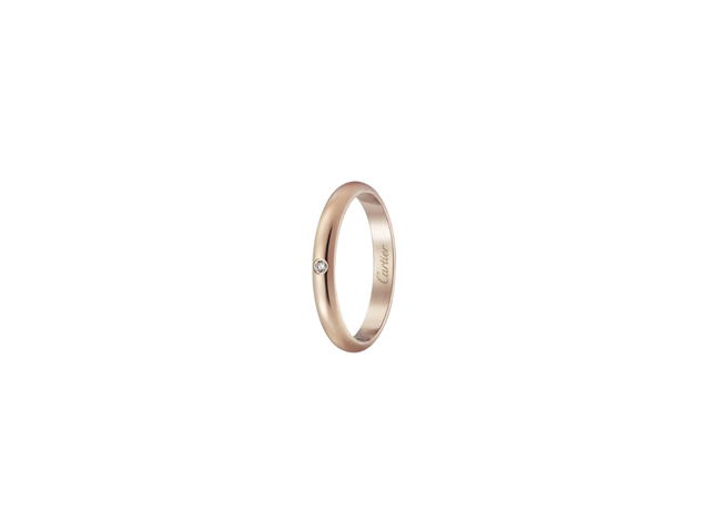 Cartier Cartier 1895 Wedding Band Ring 18K Rose Gold - view 2