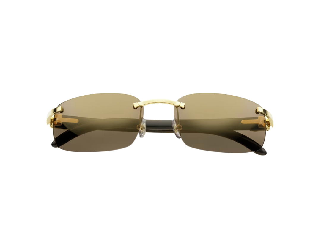 Cartier Cartier C Décor Sunglasses In Smooth Golden Finish With Brown Lenses