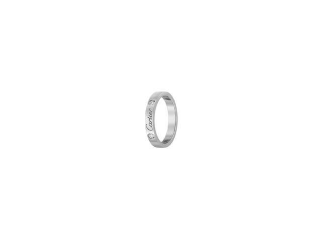 Cartier Cartier C De Cartier Wedding Band In Platinum 950 With 2 Brilliant-Cut Diamonds - view 2