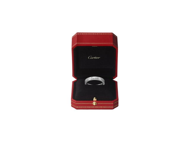 Cartier Cartier C De Cartier Wedding Band In Platinum 950 With 2 Brilliant-Cut Diamonds - view 3