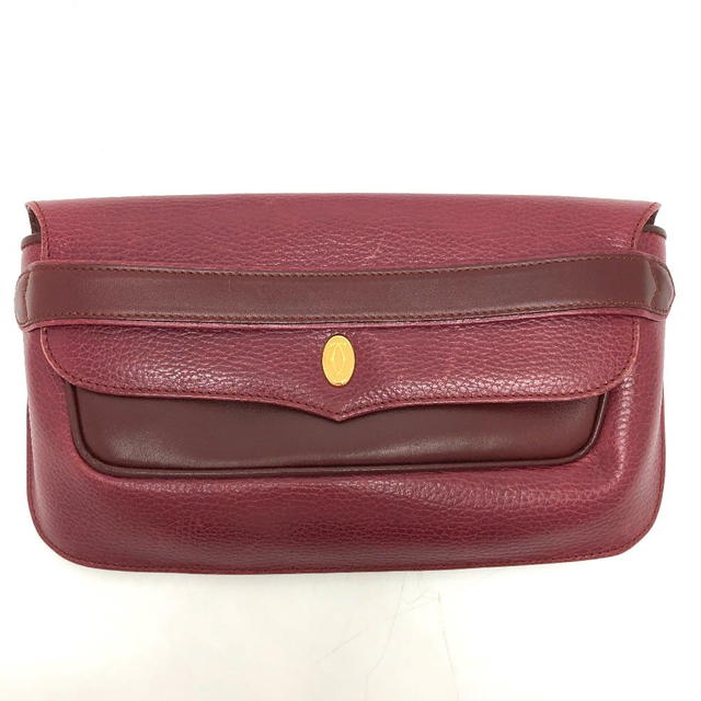 Cartier CARTIER Clutch bag Must de Line Pouch Clutch bag Leather Wine red - view 1