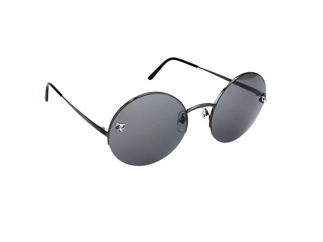 Cartier Cartier CT0022S-001 Sunglasses In Silver-Plate Frame With Grey Lenses - view 3