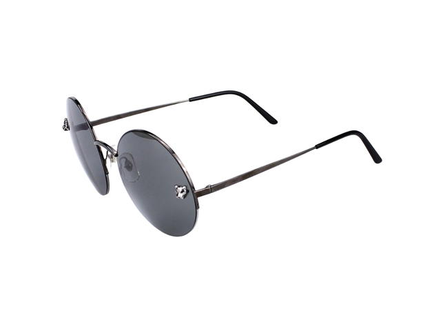 Cartier Cartier CT0022S-001 Sunglasses In Silver-Plate Frame With Grey Lenses - view 5