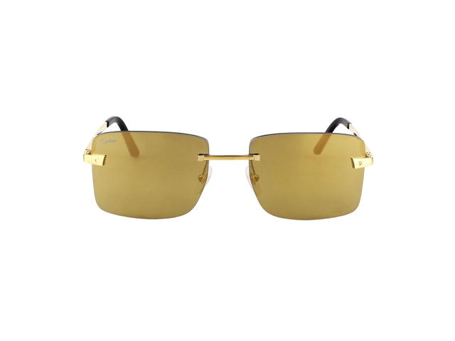 Cartier Cartier CT0033RS-001 Sunglasses In Yellow Gold Titanium Frame With Yellow Lenses - view 2