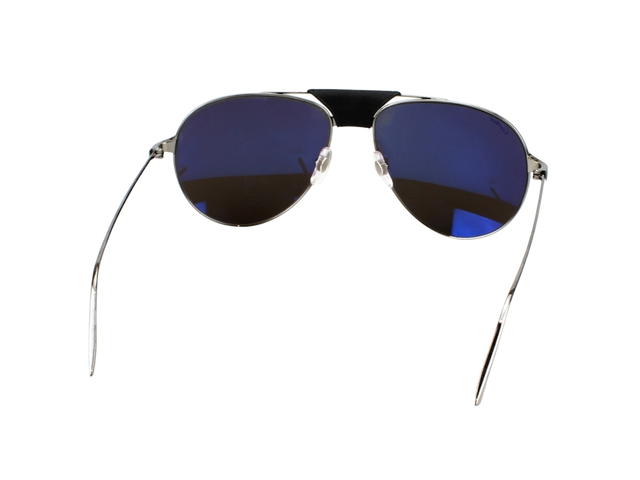 Cartier Cartier CT0038S-005 Sunglasses In Silver-Plate Frame-Black Flap With Black-Grey Lenses - view 4