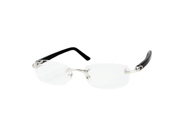 Cartier Cartier CT0048O Glasses In Silver Plate Acetate With With Demo Lens - view 1