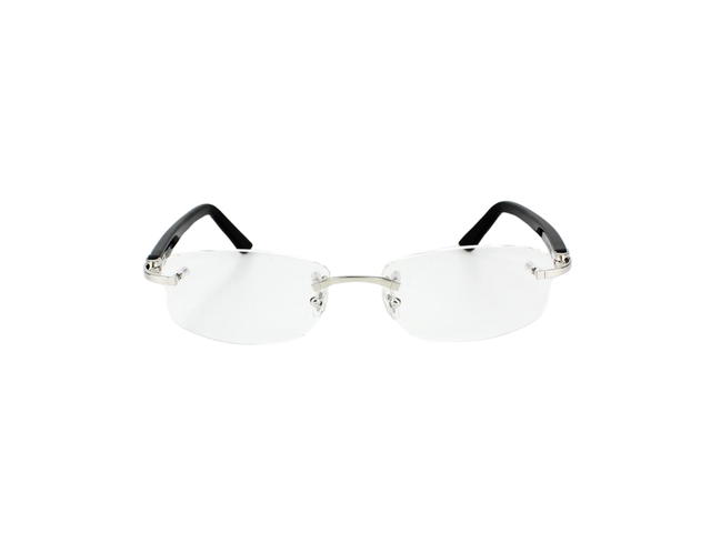 Cartier Cartier CT0048O Glasses In Silver Plate Acetate With With Demo Lens - view 2