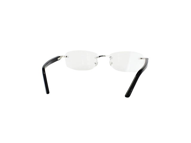 Cartier Cartier CT0048O Glasses In Silver Plate Acetate With With Demo Lens - view 3