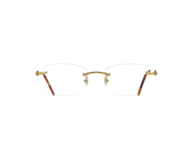 Cartier Cartier CT0050O Glasses In Gold Plate With Demo Lens - view 2