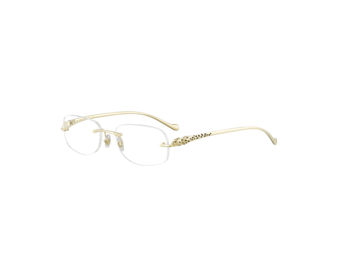 Cartier Cartier CT0058O Glasses In Gold Plate With Demo Lens