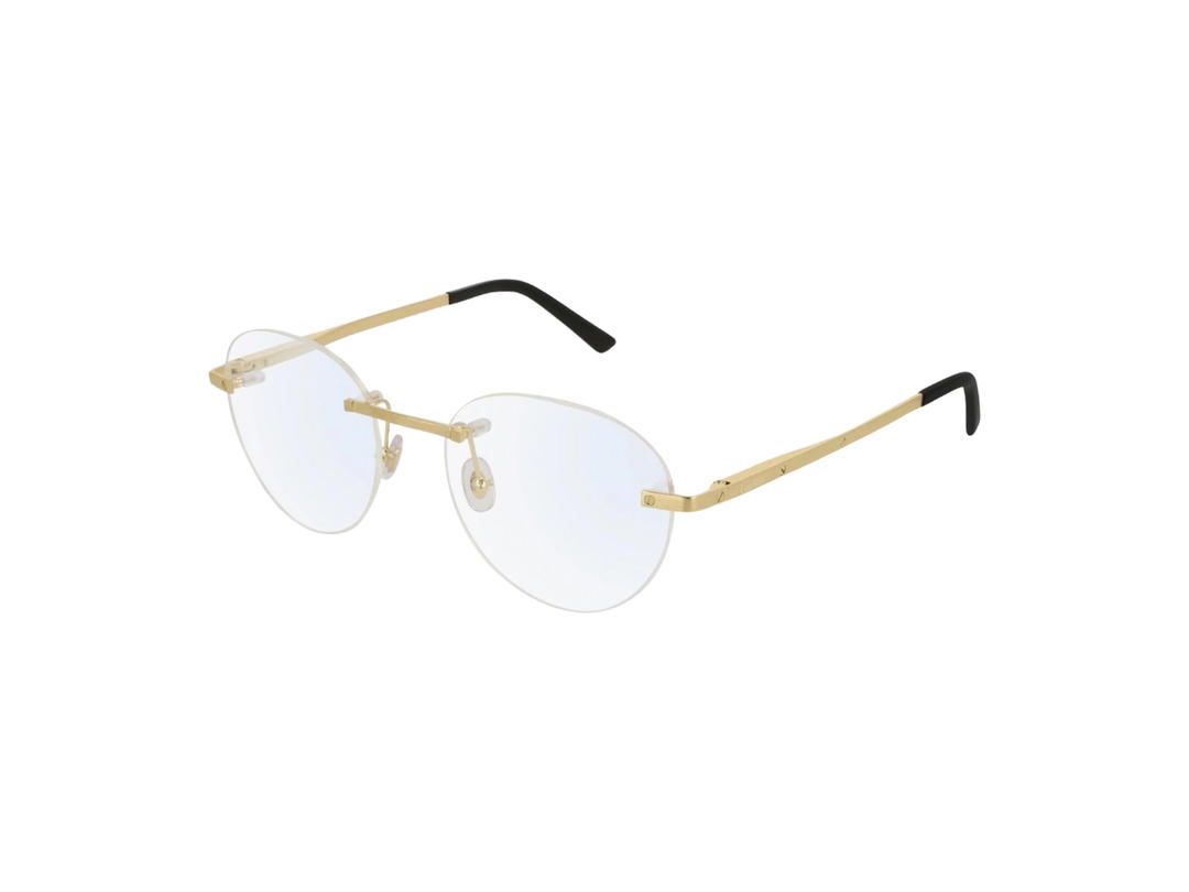 Cartier Cartier CT0109O Glasses In Gold Plate With Demo Lens