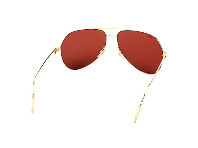 Cartier Cartier CT0110S-010 Sunglasses In Gold-Plate Frame With Red Lenses - view 4