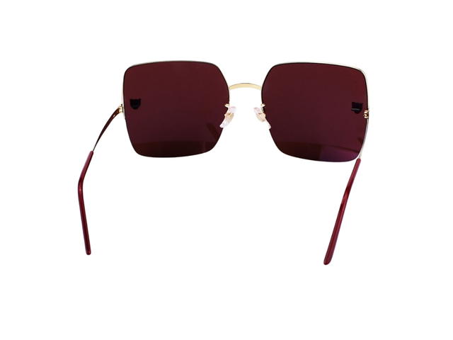 Cartier Cartier CT0121SA-003 Sunglasses In Gold-Plate Frame With Red Lenses - view 4
