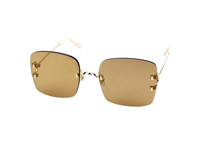 Cartier Cartier CT0153S-003 Sunglasses In Gold-Plate Frame With Gold Lenses - view 1