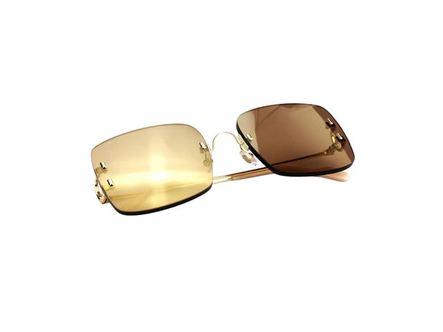 Cartier Cartier CT0153S-003 Sunglasses In Gold-Plate Frame With Gold Lenses - view 6