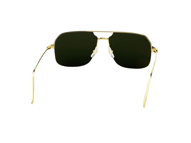 Cartier Cartier CT0230S-002-59 Sunglasses In Gold-Plate Frame With Green Lenses - view 4