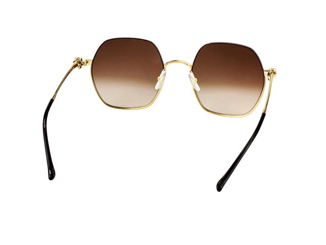 Cartier Cartier CT0267S-002-58 Sunglasses In Gold-Plate Frame With Brown Gradient Lenses - view 4